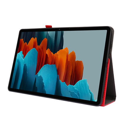 For Samsung Galaxy Tab S8+ / Tab S8 Plus / Tab S7 FE / Tab S7+ / T970 Crazy Horse Texture Horizontal Flip Leather Case with 2-folding Holder & Card Slot(Red) by buy2fix