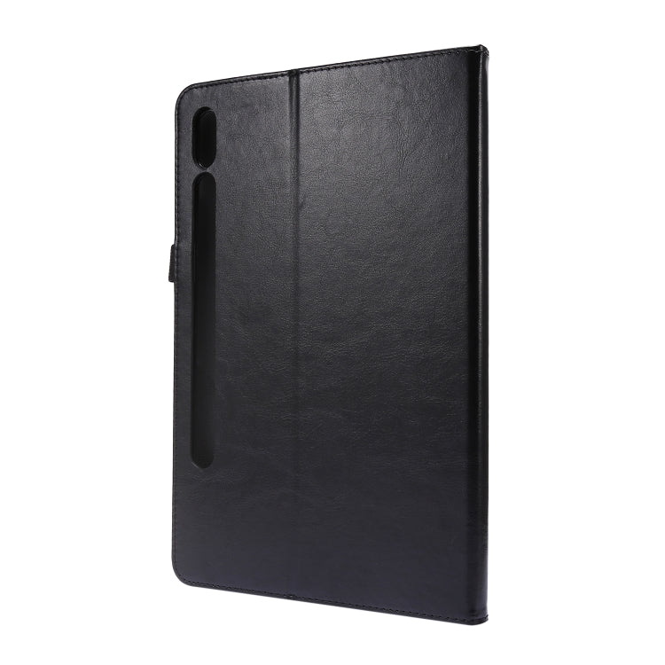 For Samsung Galaxy Tab S8 / Galaxy Tab S7 / SM-870 Crazy Horse Texture Horizontal Flip Leather Case with 2-folding Holder & Card Slot(Black) by buy2fix