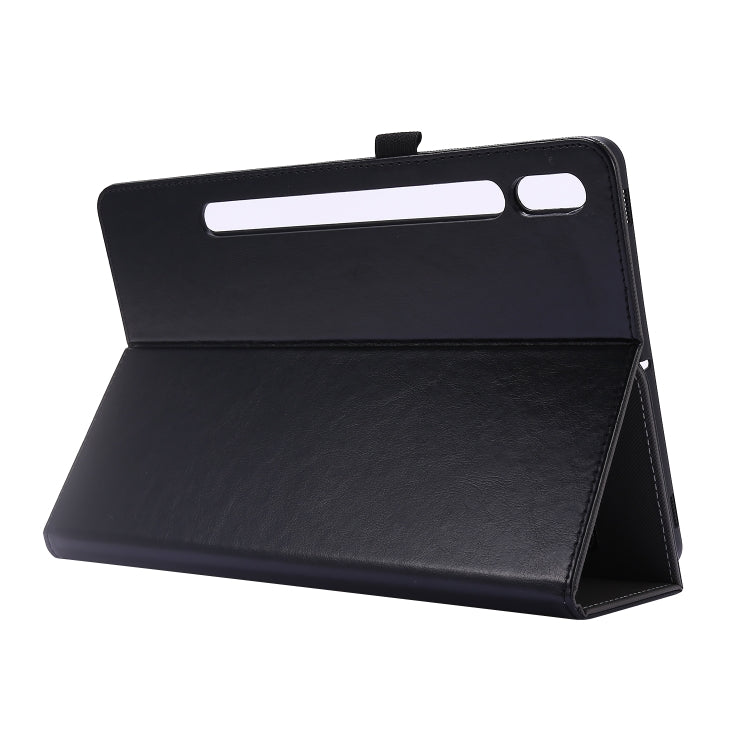 For Samsung Galaxy Tab S8 / Galaxy Tab S7 / SM-870 Crazy Horse Texture Horizontal Flip Leather Case with 2-folding Holder & Card Slot(Black) by buy2fix