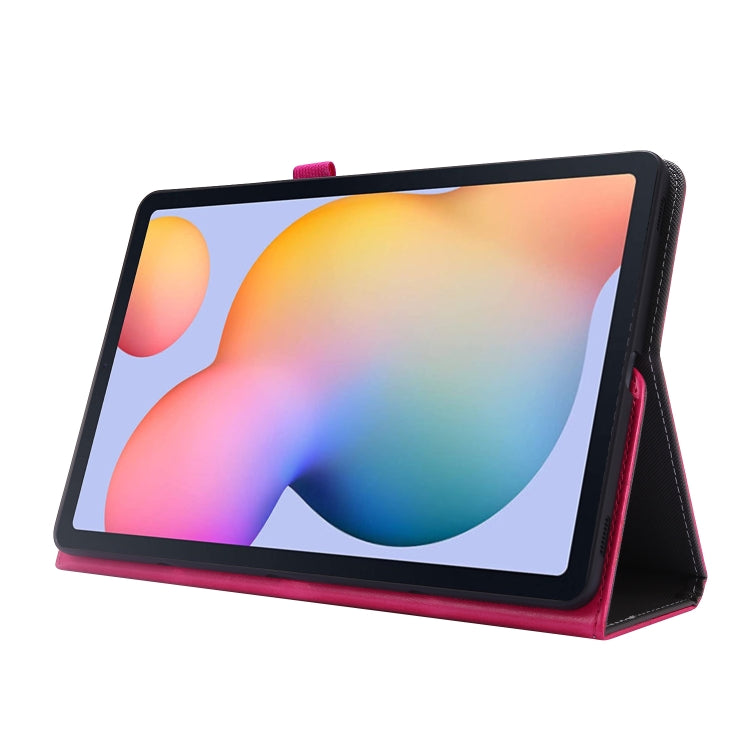 For Samsung Galaxy Tab S8 / Galaxy Tab S7 / SM-870 Crazy Horse Texture Horizontal Flip Leather Case with 2-folding Holder & Card Slot(Rose Red) by buy2fix