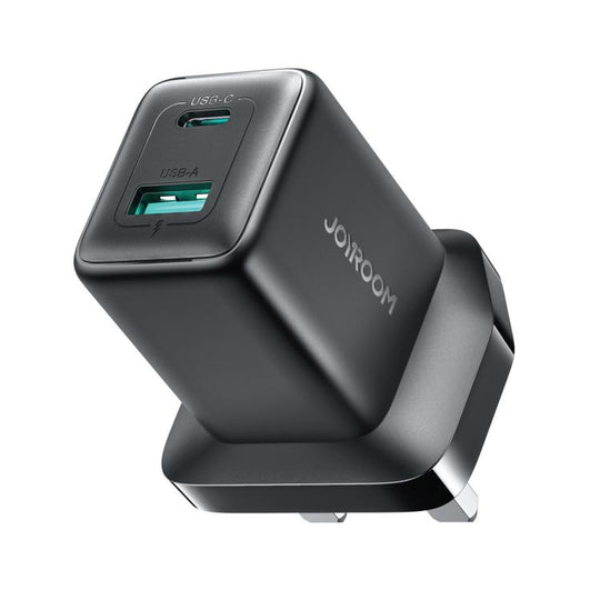 JOYROOM JR-TG8 45W USB and Type-C Dual Interface GaN Fast Charger, Plug:UK Plug(Black)