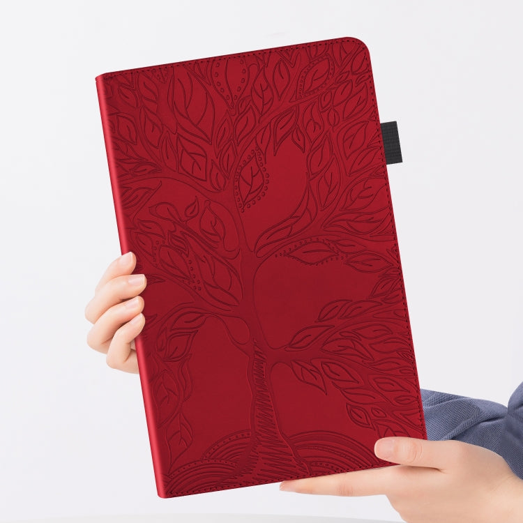 Life Tree Series Horizontal Flip Leather Case with Holder & Card Slots & Pen Slot & Sleep / Wake-up Function For iPad 9.7 (2018) / (2017)(Red) - iPad Pro 9.7 inch Cases by buy2fix | Online Shopping UK | buy2fix