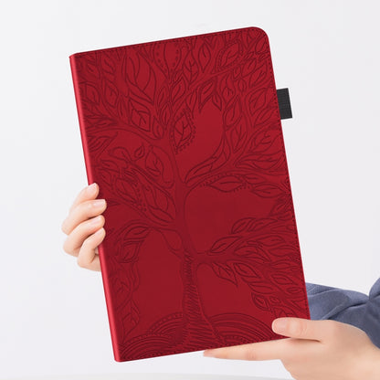 Life Tree Series Horizontal Flip Leather Case with Holder & Card Slots & Pen Slot & Sleep / Wake-up Function For iPad 9.7 (2018) / (2017)(Red) - iPad Pro 9.7 inch Cases by buy2fix | Online Shopping UK | buy2fix