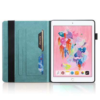 Life Tree Series Horizontal Flip Leather Case with Holder & Card Slots & Pen Slot & Sleep / Wake-up Function For iPad 9.7 (2018) / (2017)(Lake Blue) - iPad Pro 9.7 inch Cases by buy2fix | Online Shopping UK | buy2fix