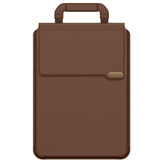 NILLKIN Versatile Pro Multi-functional Laptop Sleeve with Holder and Mouse Pad, Size:14.2 inch(Coffee Brown)