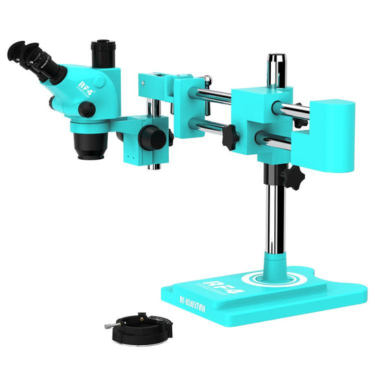 RF4 RF-6565TVW 6.5-65X High-definition Trinocular Stereo Continuous Zoom Industrial Microscope(Blue)
