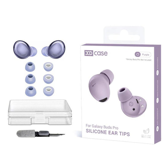 For Galaxy Buds Pro / R190 XDcase 3 Pairs Replacement Memory Foam Ear Tips Kit, S/M/L Size, Cleaning Brush Color Random(Purple)