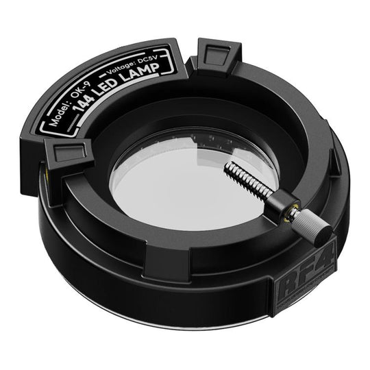 RF4 OK-9 Adjustable 144pcs LED Ring Light for Binocular / Trinocular Stereo Microscope(Black)