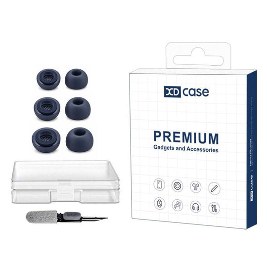 For Anker Soundcore Liberty 4 / 4 NC XDcase 3 Pairs Replacement Silicone Ear Tips Kit, S/M/L Size, Cleaning Brush Color Random(Blue)