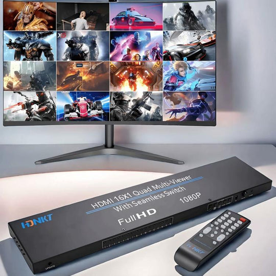 NK-816 HDMI 16x1 Multi-Viewer Supports Seamless Switch 1080P(Black)