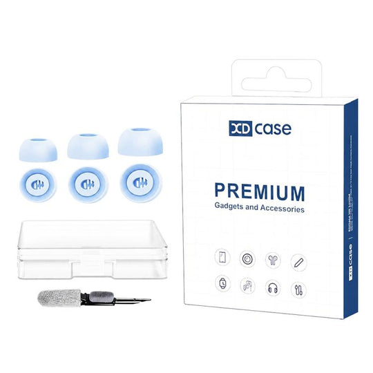 For Huawei FreeBuds Pro 4 / 3 / 2 XDcase 3 Pairs Replacement Silicone Ear Tips Kit, S/M/L Size, Cleaning Brush Color Random(Blue)