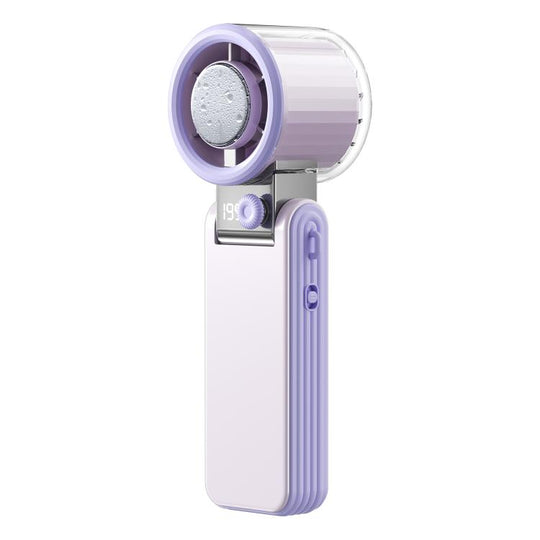 Y31 Portable Mini Foldable Handheld Digital Display Cooling Fan(Berry Purple)