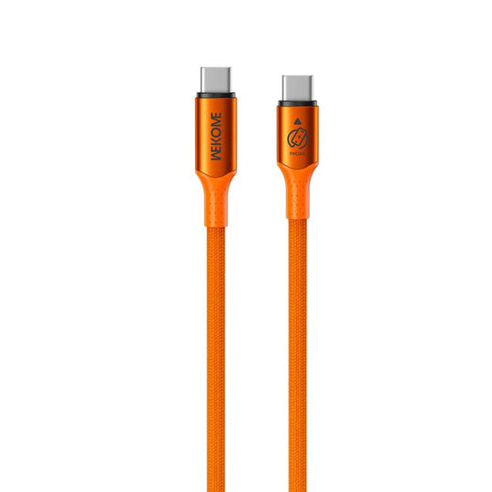 WK WDC-C23 Ladon Type-C to Type-C 140W All-Protocol Super Fast Charging Cable, Length:1.2m(Orange)