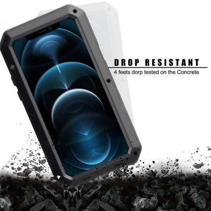 For iPhone 12 / 12 Pro Shockproof Waterproof Silicone + Zinc Alloy Protective Case(Black) - iPhone 12 / 12 Pro Cases by buy2fix | Online Shopping UK | buy2fix