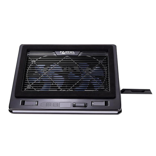 NUOXI C600 Colorful RGB Laptop Cooler Support 8-Level Adjustable Height, Specification:Dual Fans(Black)
