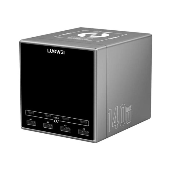 LUOWEI LW-U1 140W Raptor 8-Ports USB & Type-C Charger Station with Wireless Charging, Plug:US Plug