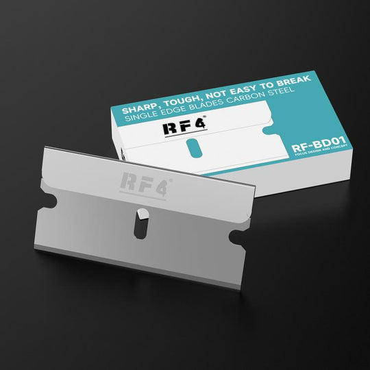 RF4 RF-BD01 100pcs Single-sided High Toughness Carbon Steel Blades for LCD Screen OCA Glue Remover