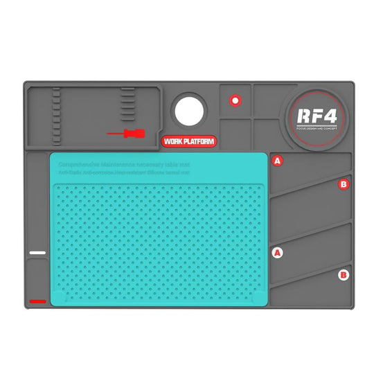 RF4 RF-PO2 High Temperature Anti-Slip Repair Silicone Pad(Grey + Green)