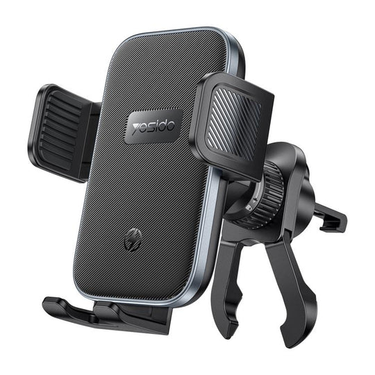 Yesido C318 15W Car Air Vent Clip Wireless Fast Charging Phone Holder(Black)