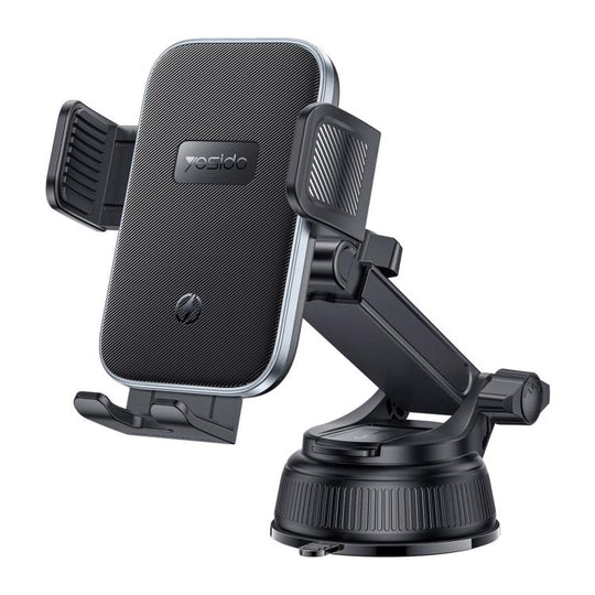 Yesido C320 15W Car Suction Cup Clip Wireless Fast Charging Phone Holder(Black)