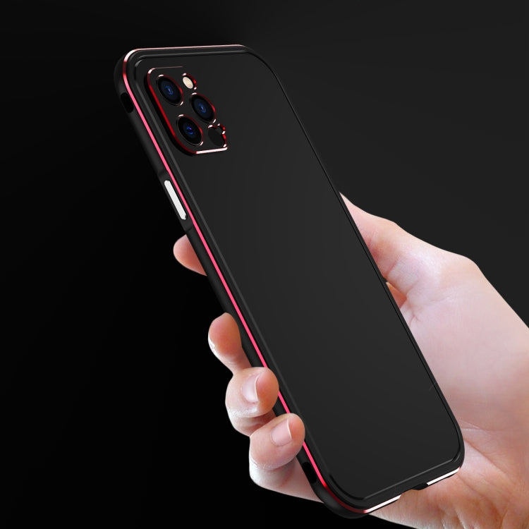 For iPhone 12 Pro Max Aurora Series Lens Protector + Metal Frame Protective Case(Silver) - iPhone 12 Pro Max Cases by buy2fix | Online Shopping UK | buy2fix
