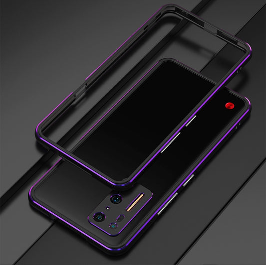 For Smartisan Nut R2 Lens Protector + Metal Frame Protective Case(Black Purple) - More Brand by buy2fix | Online Shopping UK | buy2fix