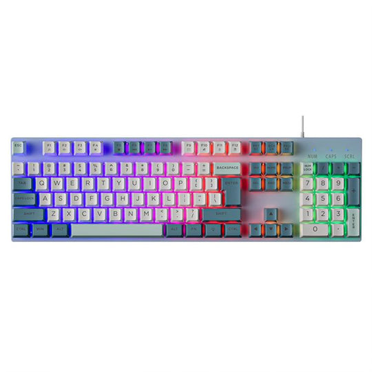 SHIPADOO GK80 104 Keys Mechanical Feel USB Wired Keyboard(Cyan)