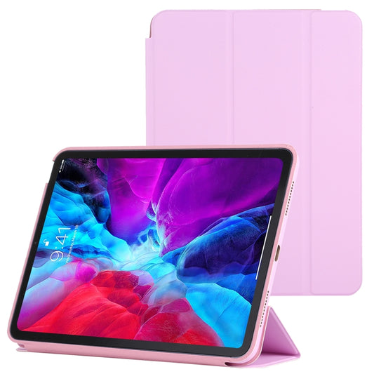 3-fold Horizontal Flip Smart Leather Case with Sleep / Wake-up Function & Holder For iPad Air 4/5 (Pink) - iPad Air (2022) / (2020) 10.9 Cases by buy2fix | Online Shopping UK | buy2fix