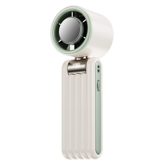 Y29 High Speed Cooling Folding Handheld Fan with Digital Display(White)