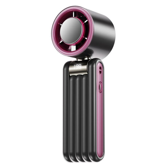Y29 High Speed Cooling Folding Handheld Fan with Digital Display(Black)