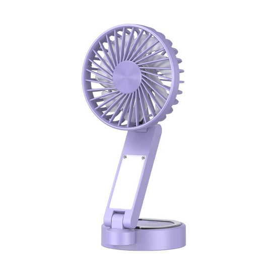 F20 Portable Magnetic Folding Fan with LED(Purple)