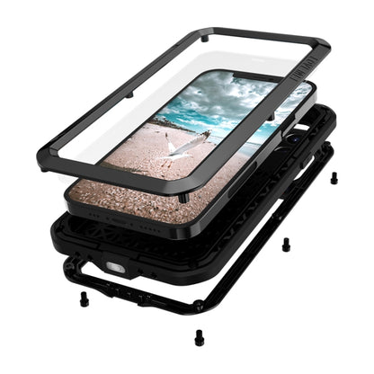 For iPhone 12 Pro LOVE MEI Metal Shockproof Life Waterproof Dustproof Protective Case(Black) by LOVE MEI