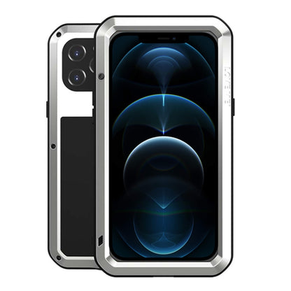 For iPhone 12 Pro Max LOVE MEI Metal Shockproof Life Waterproof Dustproof Protective Case(Silver) by LOVE MEI