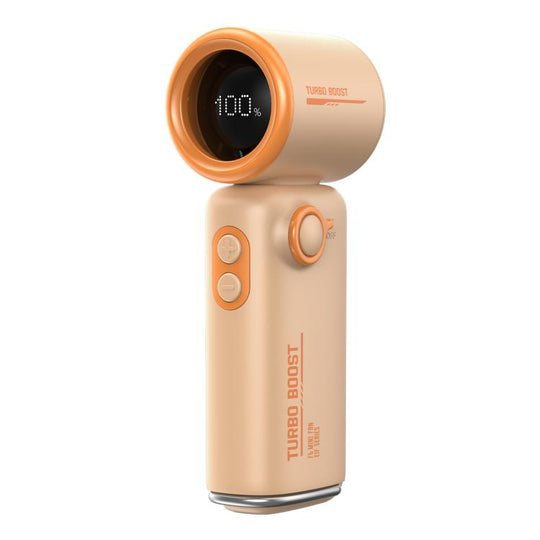 F6 Portable High-Speed Handheld Fan with Waist Clip(Orange)