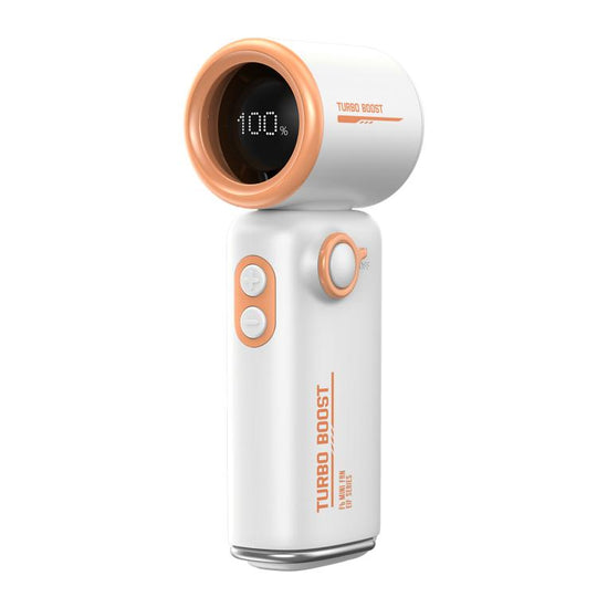 F6 Portable High-Speed Handheld Fan with Waist Clip(White)