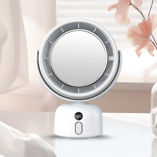 F2 Makeup Mirror Beauty Fill Light Desktop Fan(White)