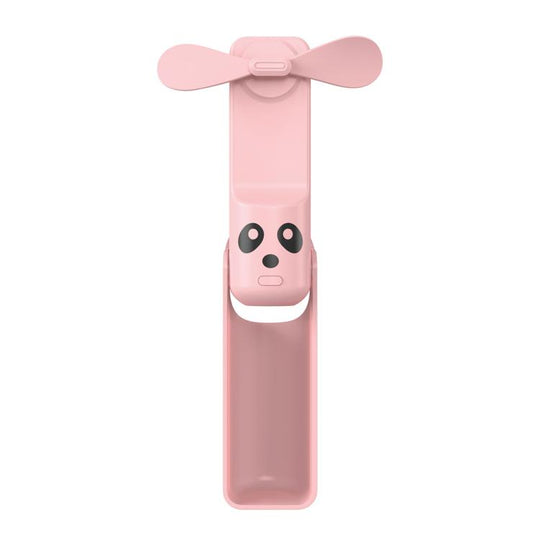 F5 Mini Folding Fan Integrated Type-C Cable(Pink)