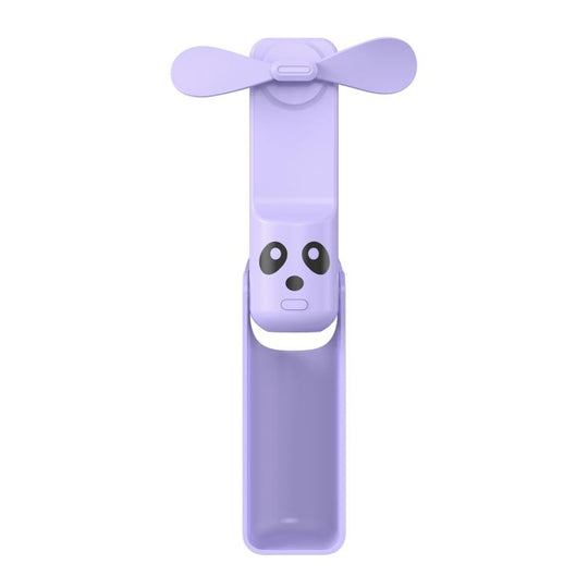 F5 Mini Folding Fan Integrated Type-C Cable(Purple)