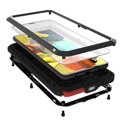 For Samsung Galaxy A51 5G LOVE MEI Metal Shockproof Waterproof Dustproof Protective Case with Glass(Silver) by LOVE MEI