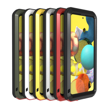 For Samsung Galaxy A51 5G LOVE MEI Metal Shockproof Waterproof Dustproof Protective Case with Glass(Red) by LOVE MEI