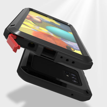 For Samsung Galaxy A51 5G LOVE MEI Metal Shockproof Waterproof Dustproof Protective Case with Glass(Yellow) by LOVE MEI