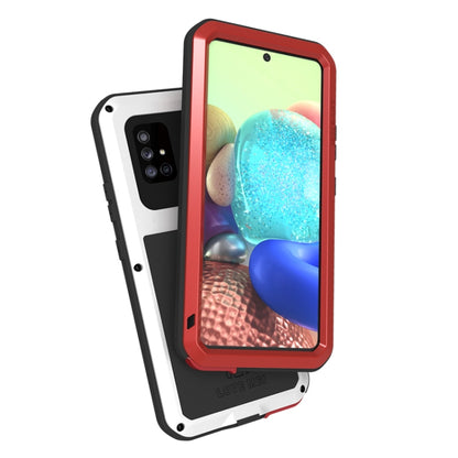 For Samsung Galaxy A71 5G LOVE MEI Metal Shockproof Waterproof Dustproof Protective Case with Glass(Silver) by LOVE MEI