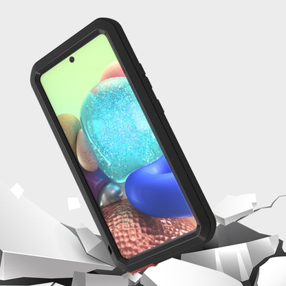 For Samsung Galaxy A71 5G LOVE MEI Metal Shockproof Waterproof Dustproof Protective Case with Glass(Silver) by LOVE MEI