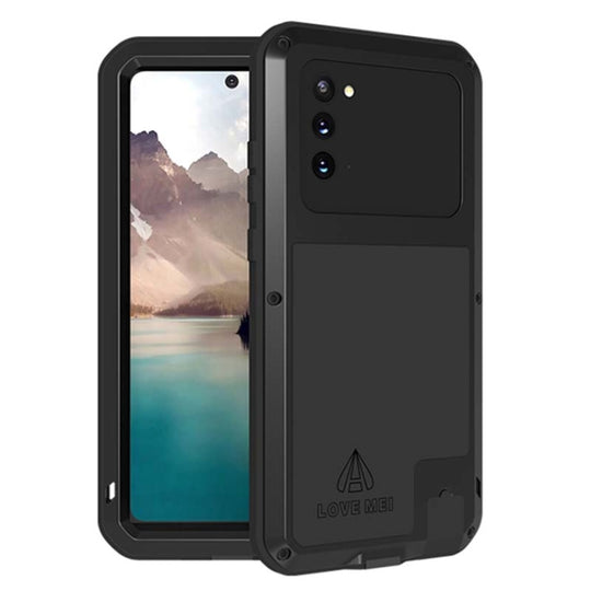 For Samsung Galaxy Note 20 LOVE MEI Metal Shockproof Waterproof Dustproof Protective Case without Glass(Black)