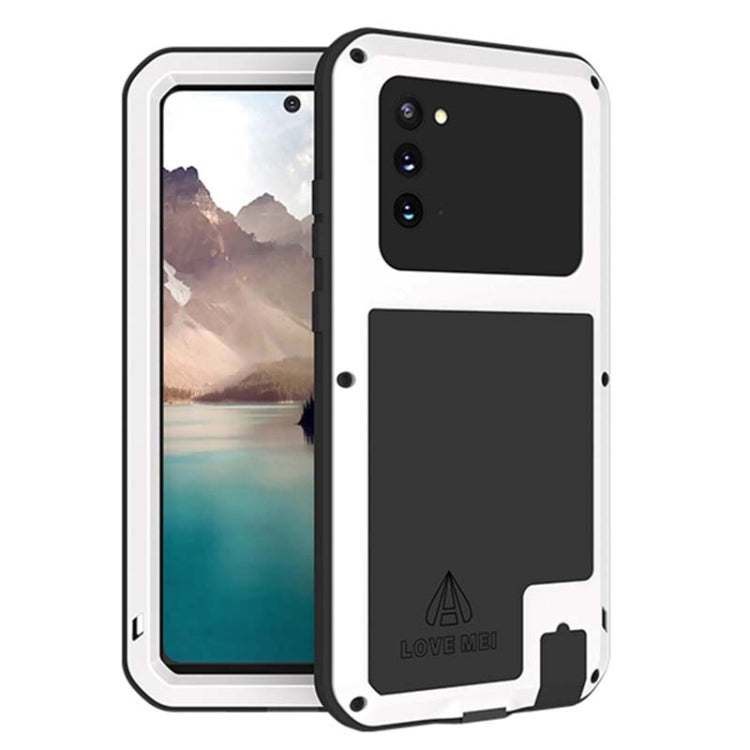 For Samsung Galaxy Note 20 LOVE MEI Metal Shockproof Waterproof Dustproof Protective Case without Glass(White) by LOVE MEI