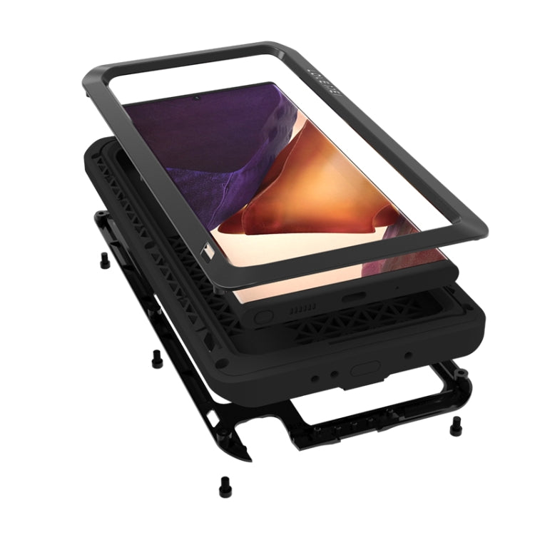 For Samsung Galaxy Note 20 Ultra LOVE MEI Metal Shockproof Waterproof Dustproof Protective Case without Glass(Army Green) by LOVE MEI