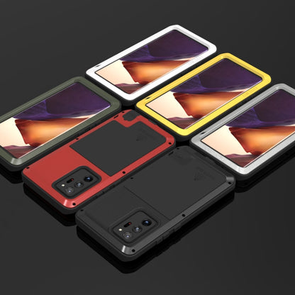 For Samsung Galaxy Note 20 Ultra LOVE MEI Metal Shockproof Waterproof Dustproof Protective Case without Glass(Army Green) by LOVE MEI