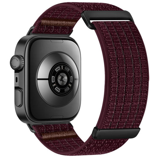 For Huawei Watch Fit 5 / Fit 5 Pro / Fit 4 xDfind Two Section Nylon Breathable Hook And Loop Fastener Watch Band(Plum)