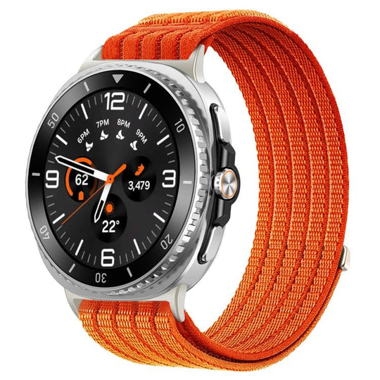For Galaxy Watch9 / 8 / 8 Classic xDfind Nylon Breathable Hook And Loop Fastener Watch Band(Orange)