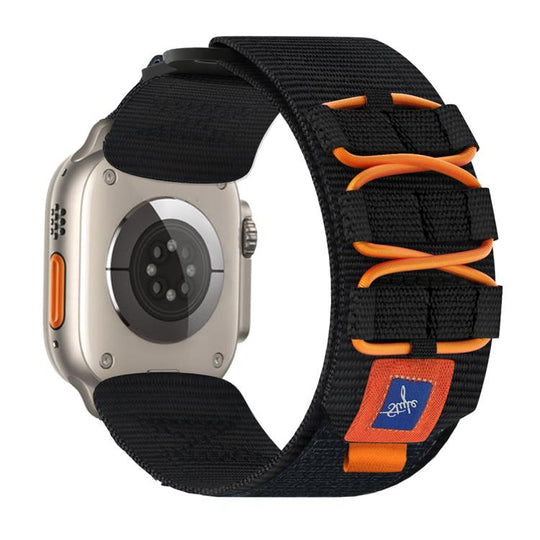 For Apple Watch 38 / 40 / 41 / S11 42mm xDfind Sport Nylon Hook And Loop Fastener Watch Band(Black)